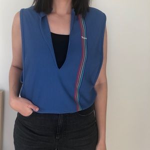 Trax Vintage Athletic Top Kmart Rainbow 80s 1980s Tank Blouse Athletic Summer